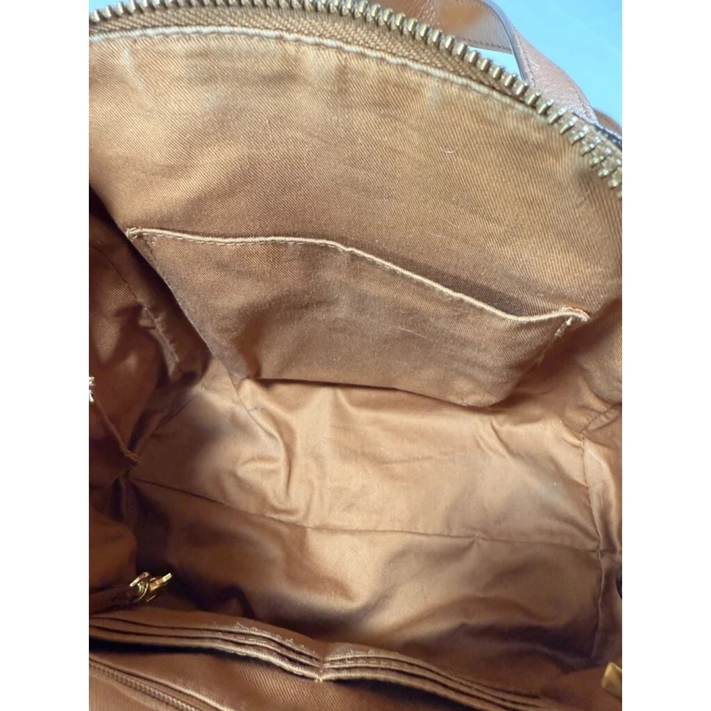FOSSIL SYDNEY Multi Brown PVC Coated Canvas Satchel Medium